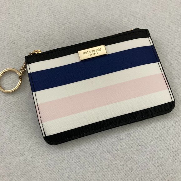 Kate Spade "Bitsy" Cruise Stripe Card Holder/Coin Purse - Picture 1 of 7